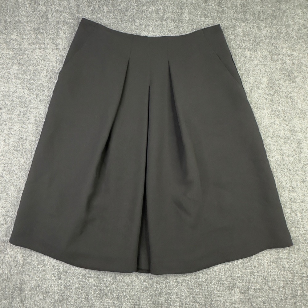 Vince Skirt Womens 6 Black Pleated Preppy Minimalist Quiet Luxury Dark‎ Academia